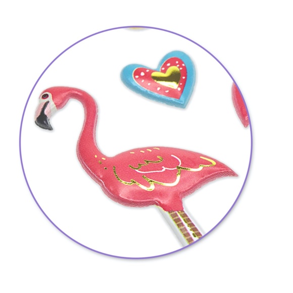 20 3D Puffy Flamingo Stickers (1 sheet) - Picture 3 of 4